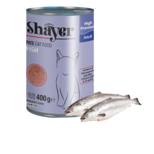 پته- کنسرو ماهی گربه 400 گرمی شایر(آبی )