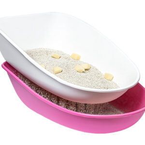 ظرف خاک گربه با توریه تخلیه همراه با دولگن zarix