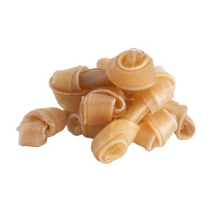 تشویقی سگ مدل روهاید گره زده جویدنی حاوی مرغ  100 گرمی