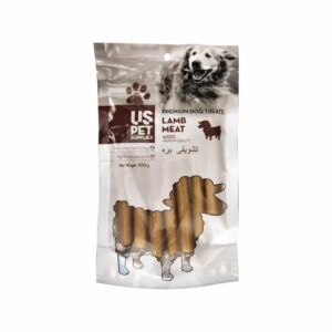تشویقی سگ مدل سوسیسی با طعم بره 100گرمی Us pet