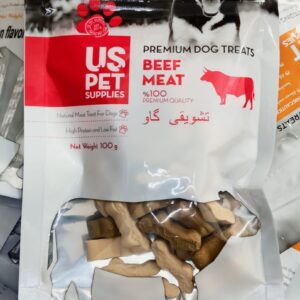 تشویقی سگ دنتال استخوان گوشت و شیر 100گرمی us pet