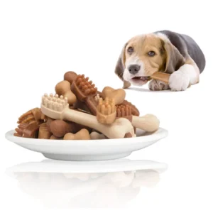 تشویقی سگ دنتال طرح مسواک 25گرمی گوشت و شیر بسته بندی 100گرمی us pet