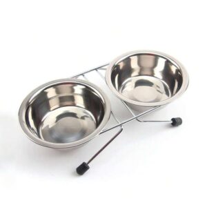 ظرف استيل دوقلو پايه دار سايز 17 لوگو