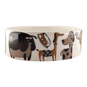 ظرف سراميكي مخصوص سگ 17 سانتي اسكارلت