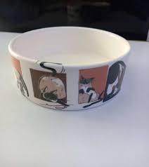 ظرف سراميكي مخصوص گربه 13 سانتي اسكارلت