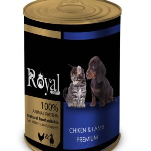 كنسرو مخصوص پاپي و كيتن با طعم بره و مرغ 380 گرمي  Royal coco