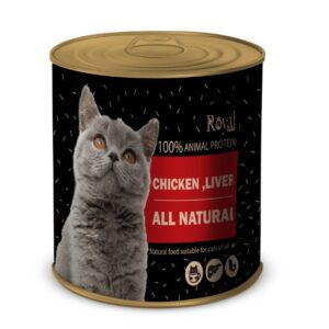 كنسرو پته با طعم مرغ و جگر مخصوص گربه 800 گرمي Royal coco