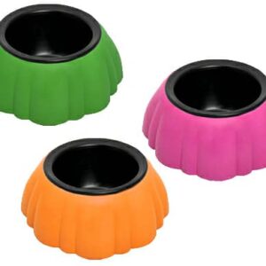 ظرف آب و غذا طرح گل با کاسه فلزی large