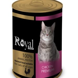 كنسرو مخصوص گربه با طعم مرغ 380 گرمي  Royal coco