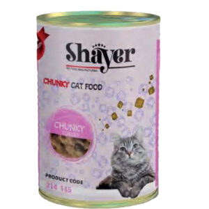 چانک بوقلمون با سس گوشت گربه 400 گرمی shayer