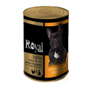 كنسرو مخصوص سگ با طعم مرغ و اردك 380 گرمي  Royal coco