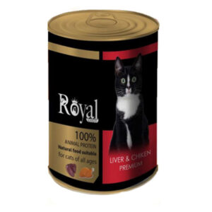 كنسرو مخصوص گربه با طعم مرغ و جگر 380 گرمي  Royal coco