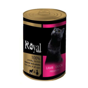 كنسرو مخصوص گربه با طعم بره و اردك 380 گرمي  Royal coco