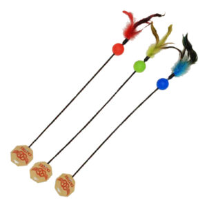 اسباب بازی گربه با اویز پر کد TC0004